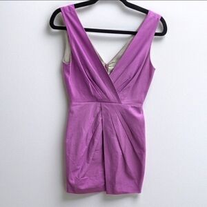 Banana Republic Petite 0P Silk Cotton Blend V-Neck Sheath Dress